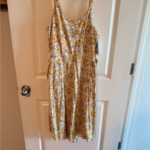 Pact Yellow and White Floral Dress